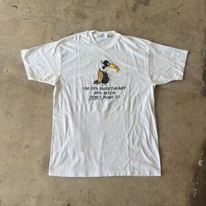 90s funny comedy tee “51% sweetheart 49%” tee mens size xl